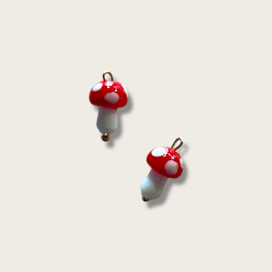 Toadstool Charm 1pc - Gold Tone