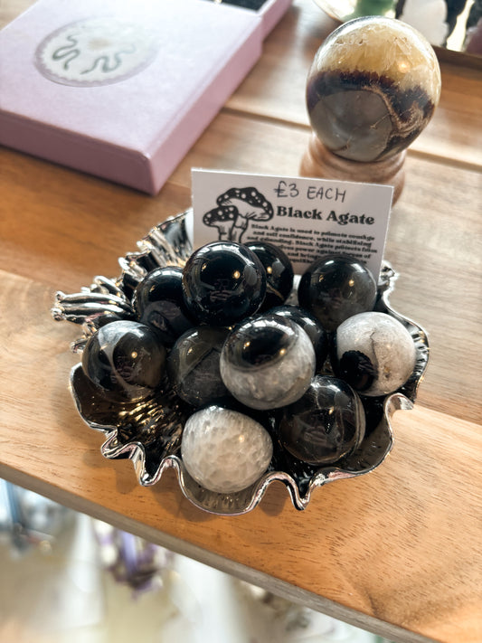 Black Agate Mini Sphere