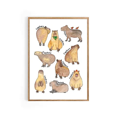 Capybara A4 Print