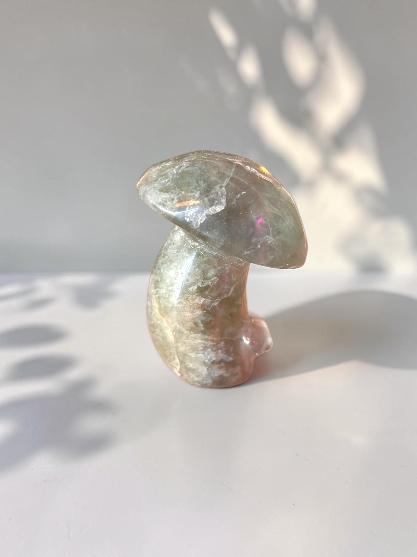 Fluorite Toadstool Crystal Carving