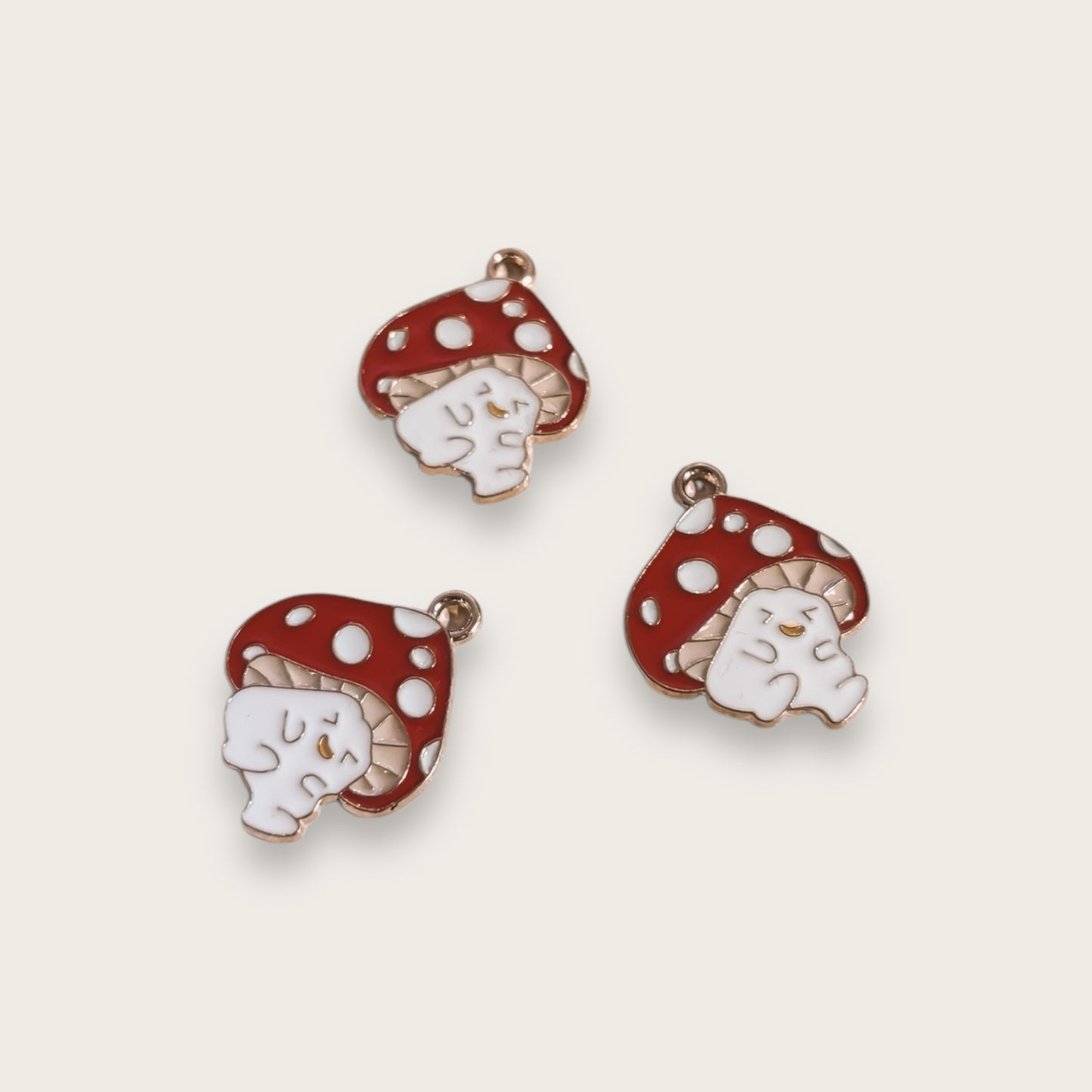 Mushroom Charm 1pc - Gold Tone