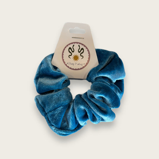 Velvet Scrunchy - Blue