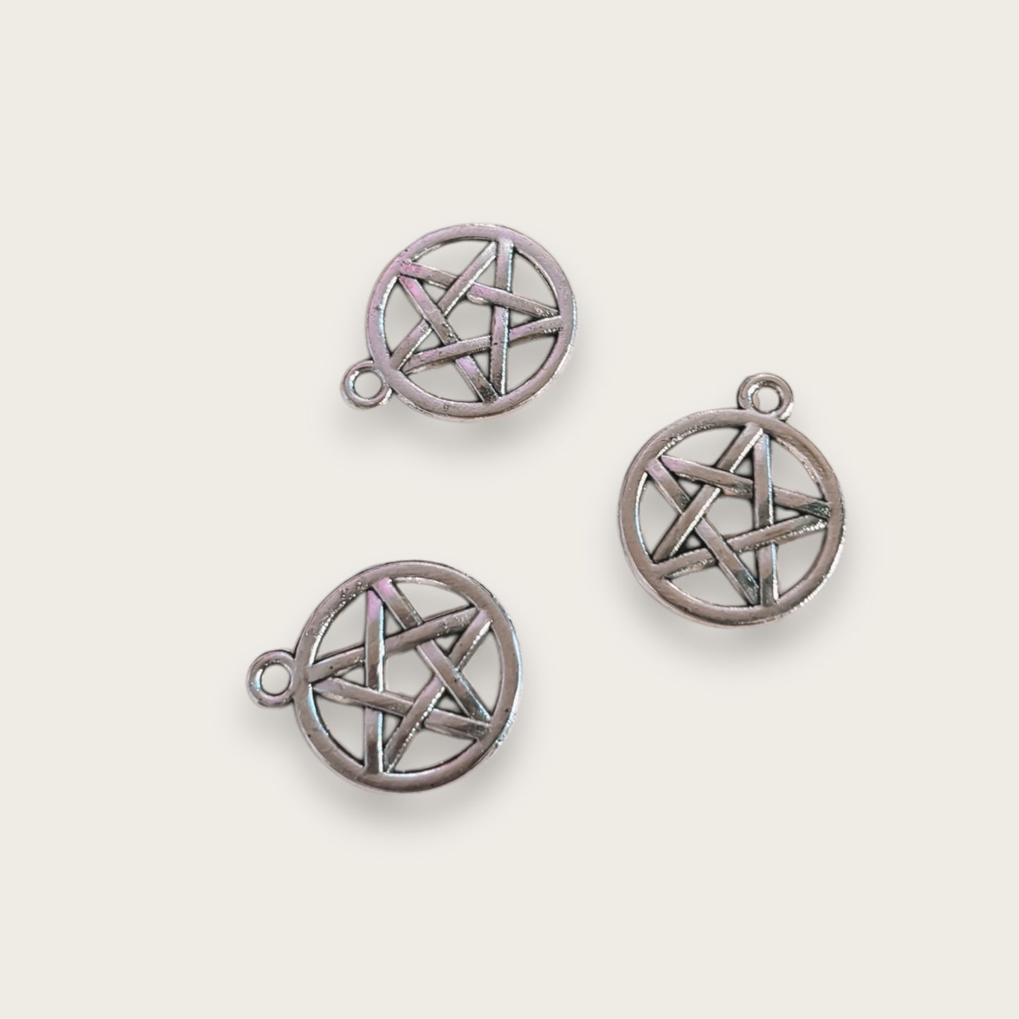 Pentagram Charm 1pc - Silver Tone