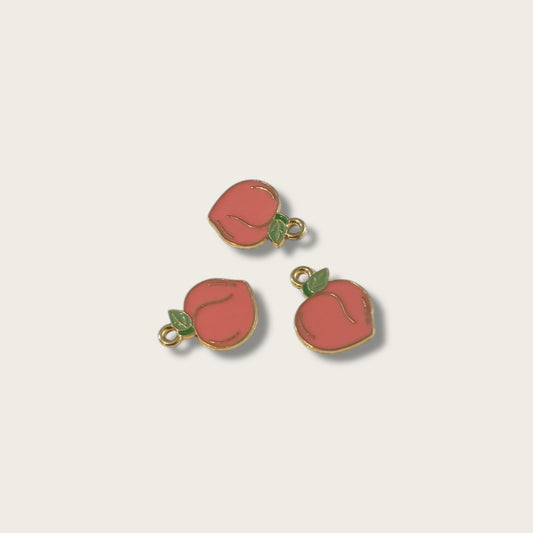 Peach Charm 1pc - Gold Tone