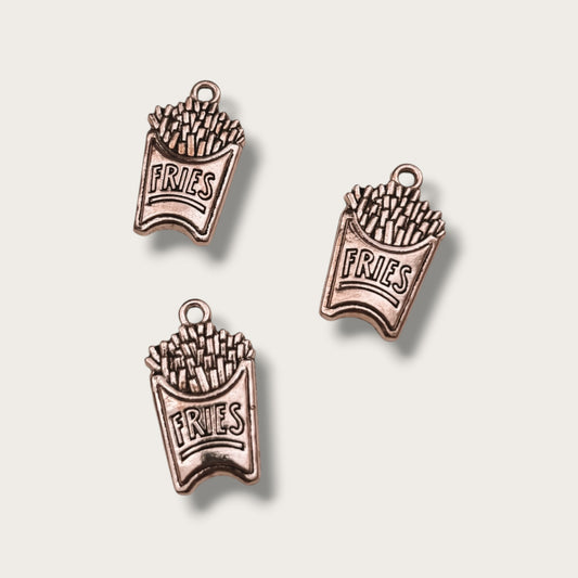 Fries Charm 1pc - Silver Tone