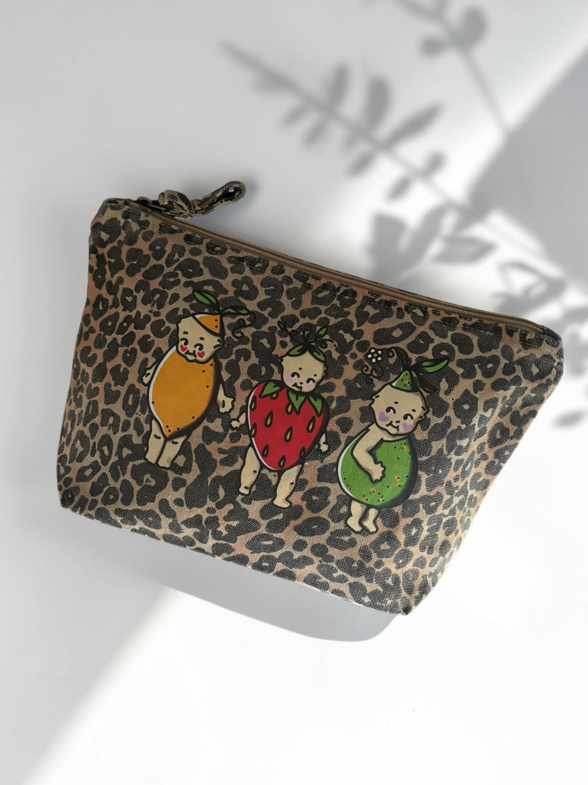 Fruit Kewpies Leopard Print Pouch