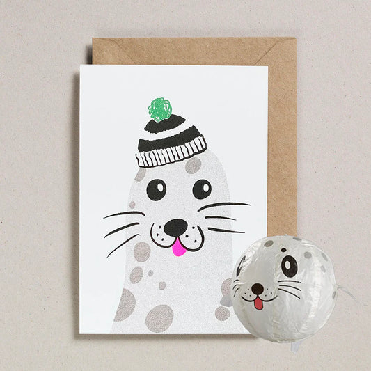 Seal (Paper Ballon) Greeting Card