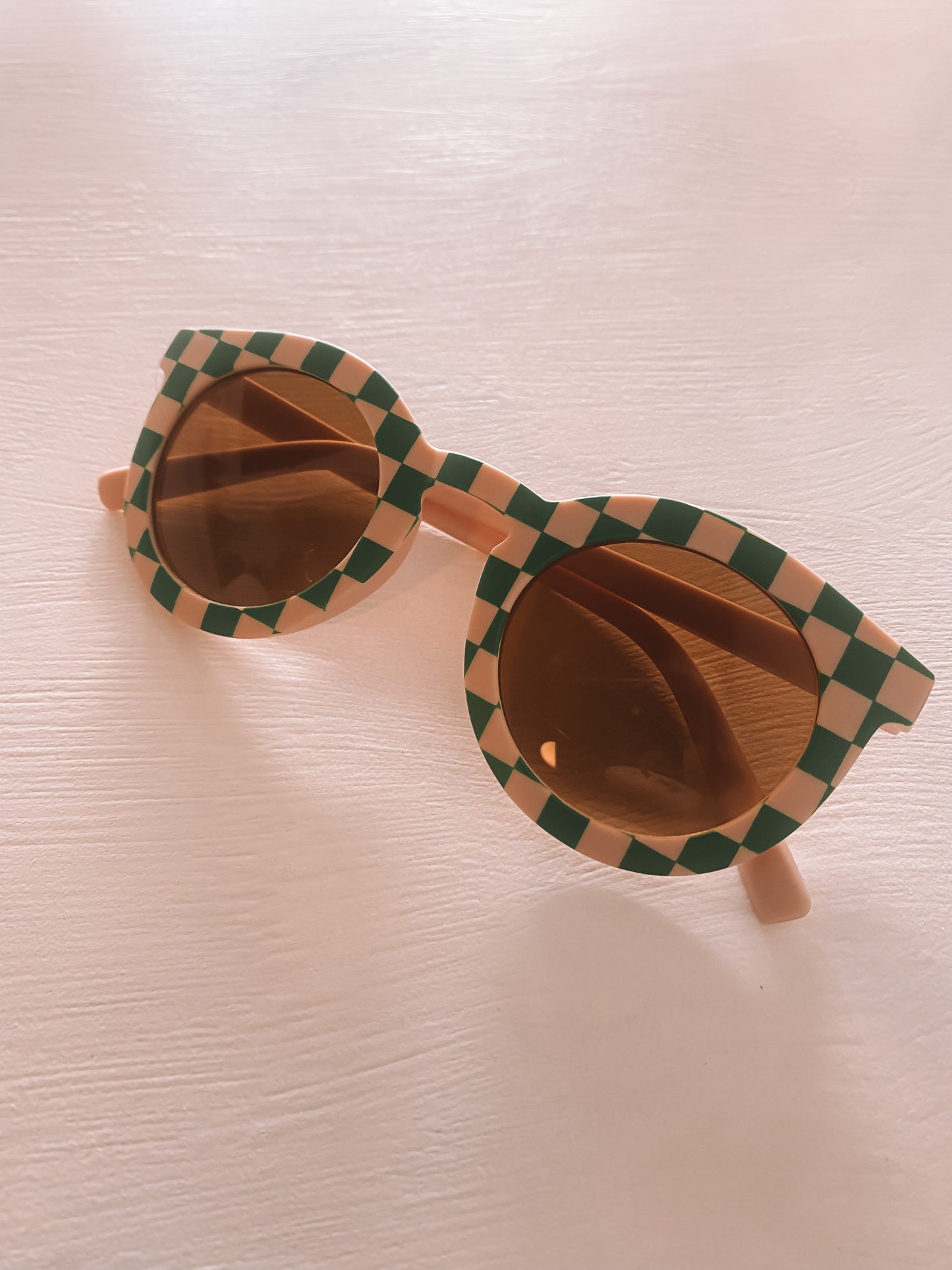 Kids Retro Checkerboard Sunglasses