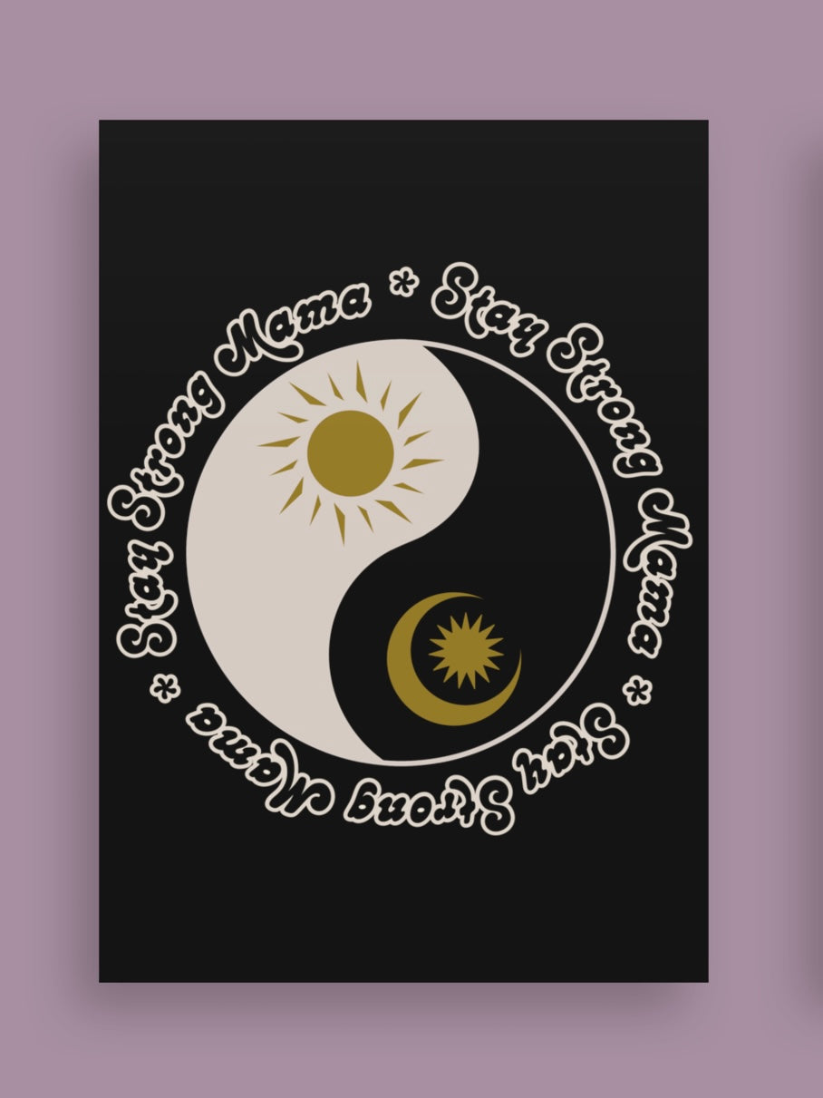Sun & Moon Yin Yang Postcard